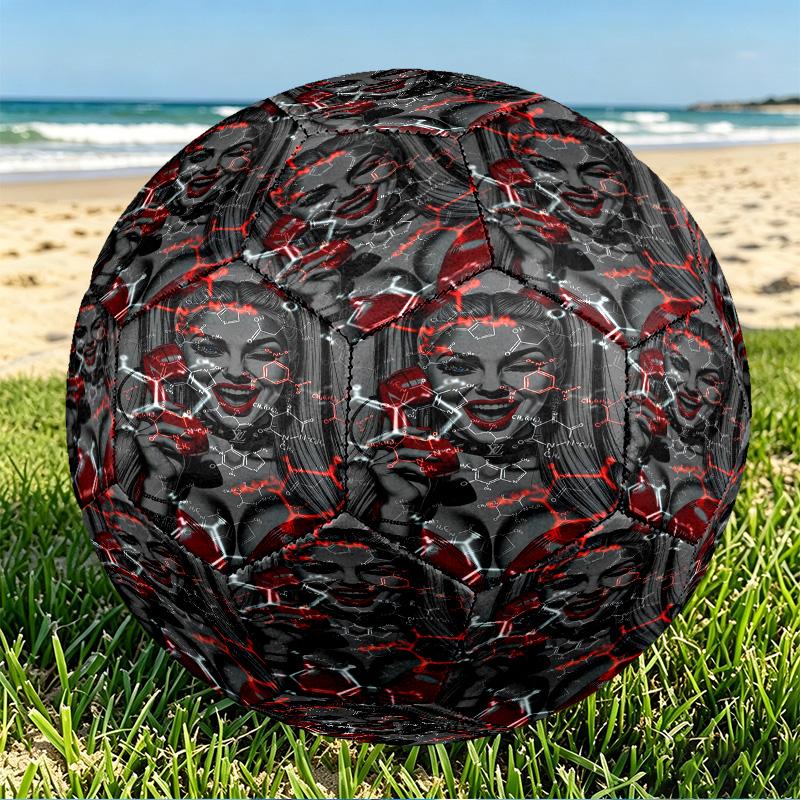 Superhero Print Size 5 Soccer Ball, PU Wear Resistant Football for Match Training and Daily Practice, Birthday Gift for Soccer Fans