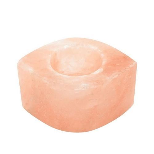 Держатель для чайной свечи 'Serenity' из гималайской соли с глазом от сглаза