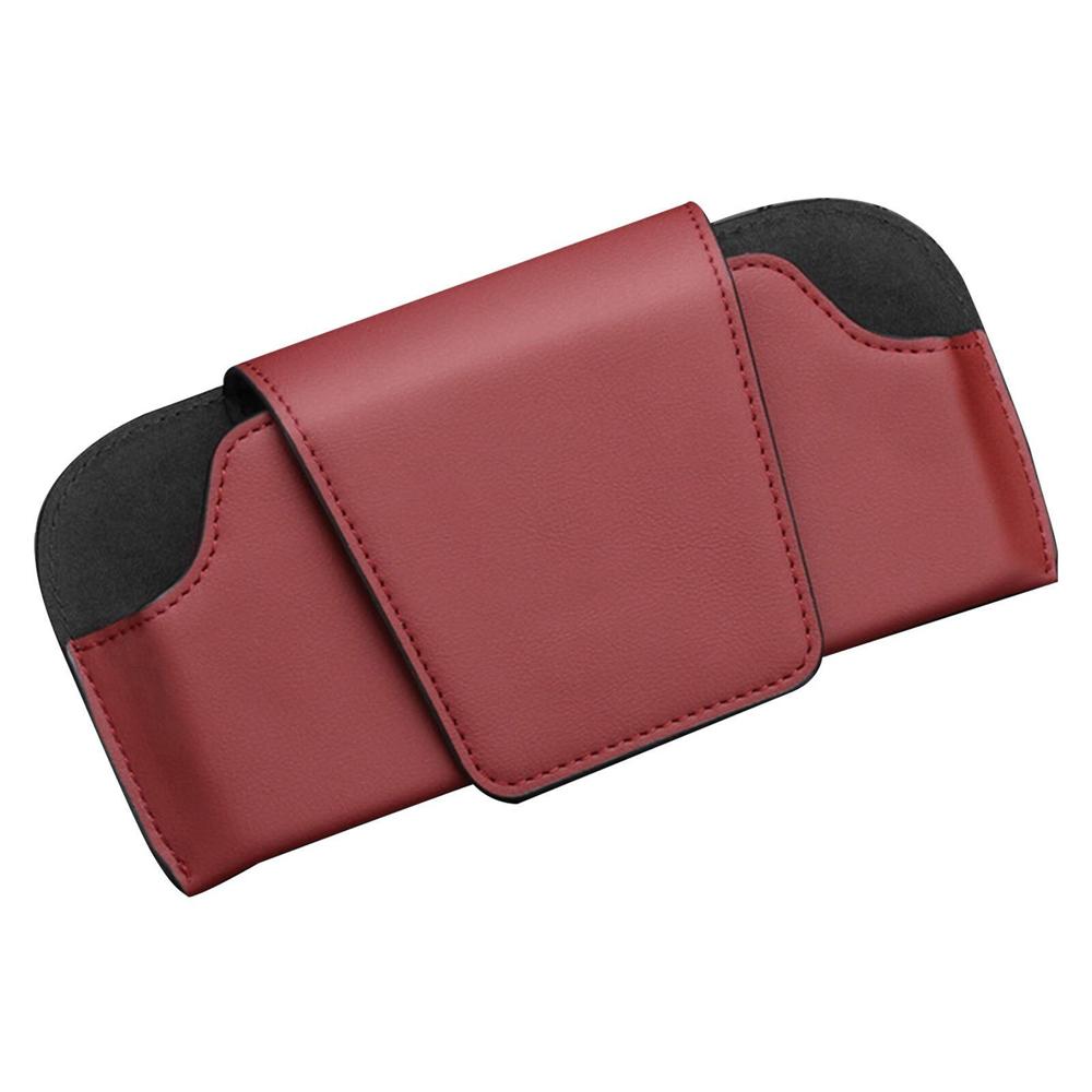 Автомобильный солнцезащитный козырек, держатель для солнцезащитных очков, зажим для очков, кожаный чехол для хранения