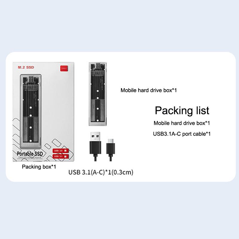 M.2 Nvme Pcie Ngff Sata Протокол Кейс Прозрачный USB Type C 10 Гбит/с Pci-E Прозрачный Внешний Бокс для Жесткого Диска Кейс Для Ноутбука Телефона