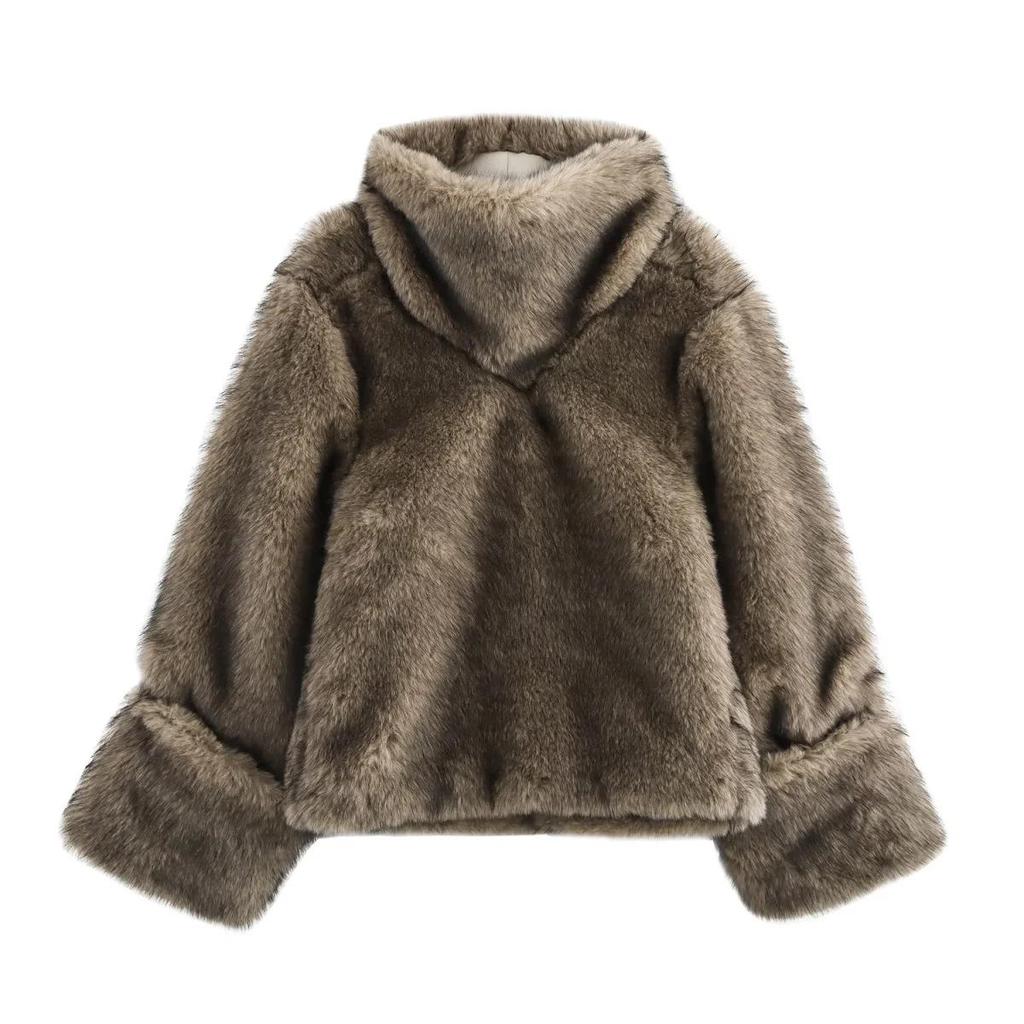 Women's Autumn/Winter European & American Style Faux Fur Coat - Fashionable, Versatile & Warm