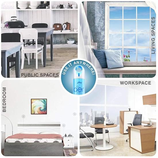 Godrej Aer Spray | Room Freshener for Home & Office - Cool Surf Blue (220 Ml) | Long-Lasting Fragrance (Pack of 2)