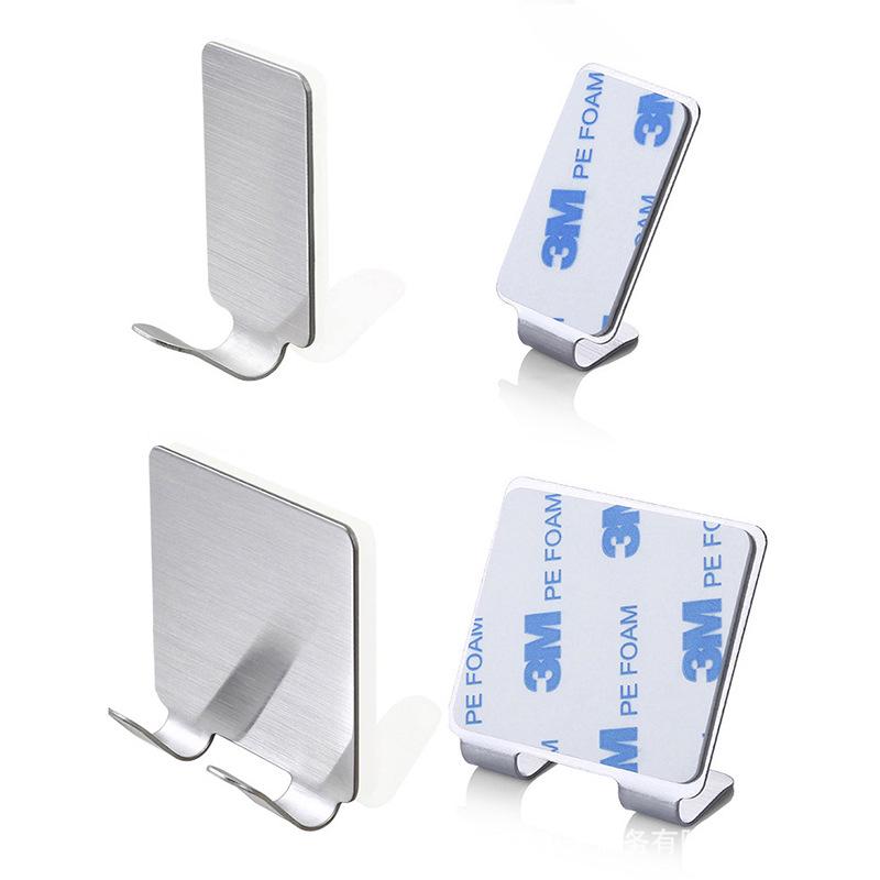 Self Adhesive Wall Hook Bathroom Kitchen Wall Door Hook Stainless Steel Hook Hanger Door Hanger Hook Holder Hat Key Towel Hooks