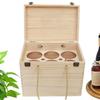 Wooden Wine Box Carring Case Gift Rustic Hold 6 Bottles,Bottle Holder for Wedding Birthday