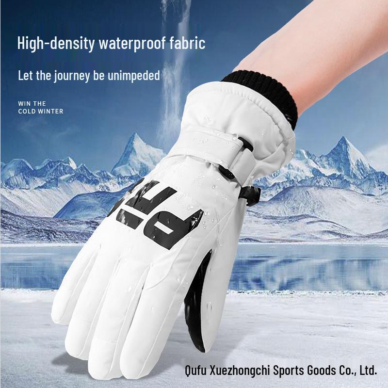 Touchscreen Heated Velvet Ski Gloves - Winter Outdoor Sports for Adults