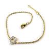 [G1255] - White 'Goddess' Gold Plated Bracelet