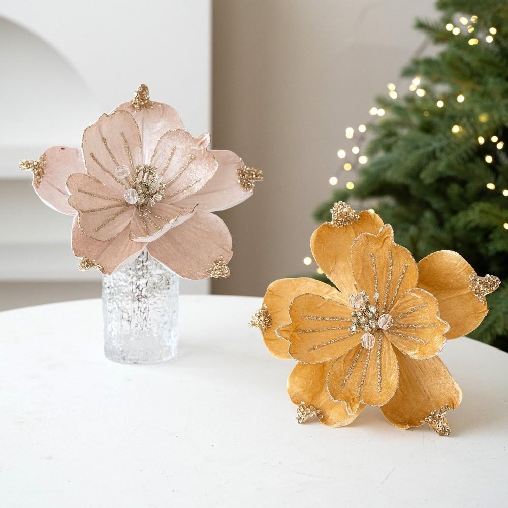 Цветок магнолии Рождественское украшение для елки Имитация Рождественские принадлежности Подвеска для елки Украшение для дома
