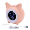 Cartoon Cat Mini Alarm Clock Innovative Snooze Function Fun Expressions Kids Alarm Clock with Night