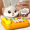 Детский умный игрушечный телефон-кролик с записью, мигалкой и музыкой для малышей