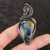 Labradorite Copper Pendant Copper Wire Wrapped Pendant Handmade Gemstone Jewelry Copper Jewelry Wrapped Labradorite Pendant Anniversary Gift