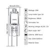 12 В 220 В 2-контактный тип G4/G5.3/G9 галогенные лампы 20 Вт/25 Вт/35 Вт/40 Вт прозрачные лампочки для домашнего декора