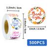500 Sheets/Roll English Expression Thank You Sticker Roll Roll Sticker Material Hand Book Seal Roll Seal