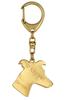 Whippet - Gilded Key Ring with Dog In Gift Box, Handbag Decoration, Luxury Accessory by Art-Dog Brand
