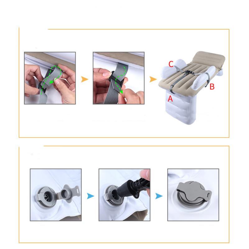 Надувная кровать для автомобиля, кровать для путешествий в самолете, портативная надувная кровать для высокоскоростных поездов, флокированный матрас из ПВХ