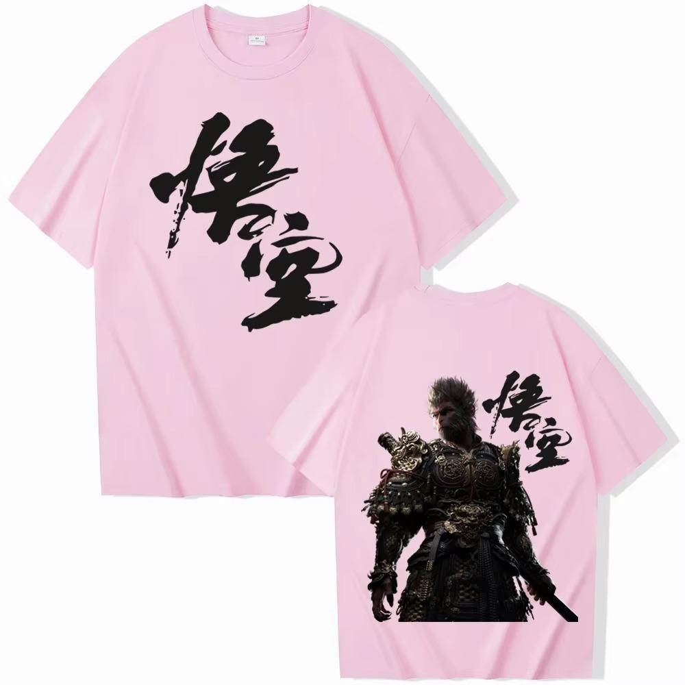 Черный Миф: Футболка Wukong Мужская Женская Harajuku O-образный вырез с коротким рукавом Повседневная рубашка