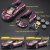 1:43 PAGANI ZONDA R AE86 Игрушечные Модели Машин Металлические Литые Двери Открываются Резиновые Шины Разборная Сборка Украшение для Мальчиков Подарки