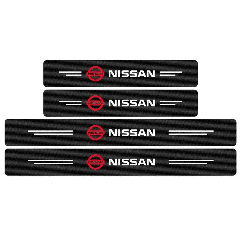 Auto Carbon Fiber Door Threshold Plate Protector Sticker For Nissan X Trail T32 Juke Qashqai J11 Almera for Subaru Forester Xv Z12