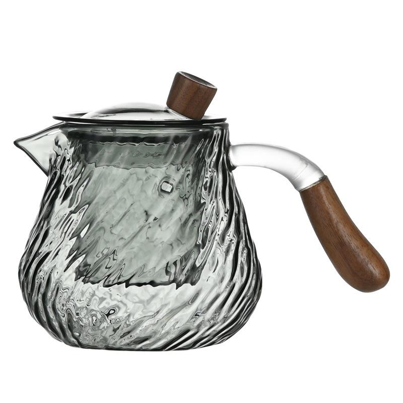 High Borosilicate Glass Teapot, Household Side Handle, High-temperature Hammer Tea Sea Tea Ware, Soaking Teapot.