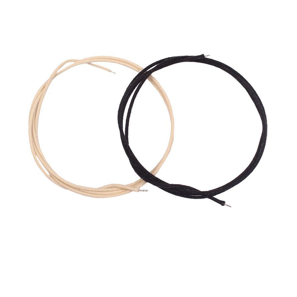 2pcs 22 AWG Cloth-Covered Guitar Wire Black And White Guitar Accessories Guitar Restoration