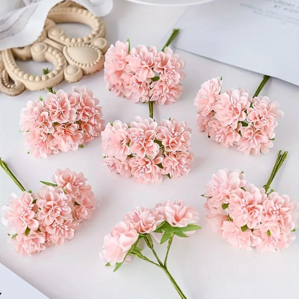 Мини-букет из искусственных гвоздик своими руками, искусственные растения, шелковый букет гортензий, украшение на День матери