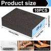 10PCS Sanding Block Washable and Reusable Sanding Sponge For Wood Drywall Metal Glasses Coarse 60-220 Grit Sandpaper Block