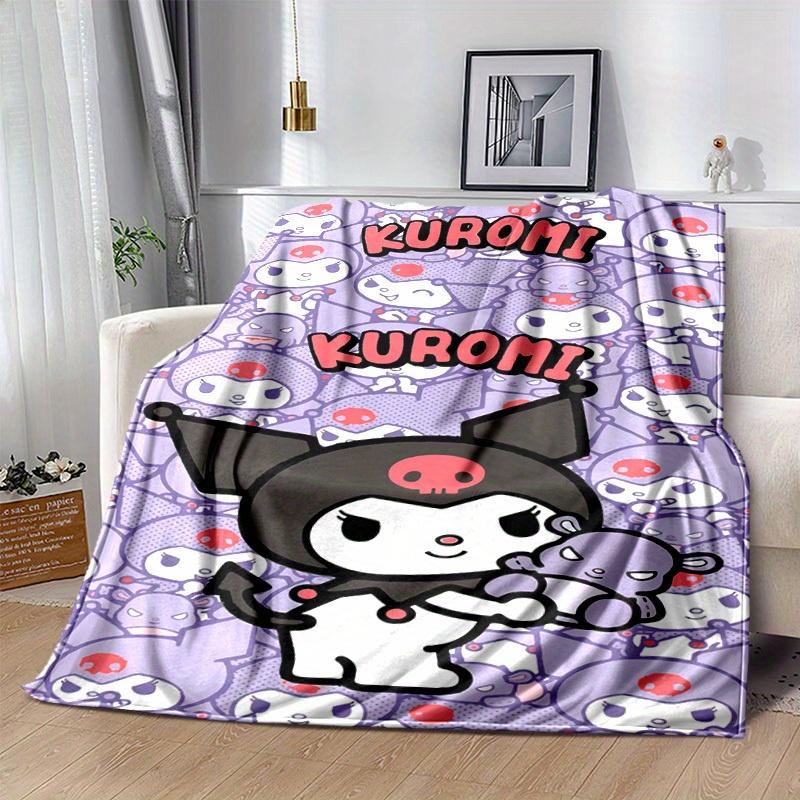 1pc. Cute Kuromi Patterned Blanket - Perfect for Home, Office, Outdoor Use, Gift Idea, Suitable for All Seasonsz041776
