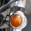 Universal Black Sliver Motorcycle 12V Amber Retro style LED Turn Signal Brake Light Metal Housing For Chopper Bobber Cafe Racer