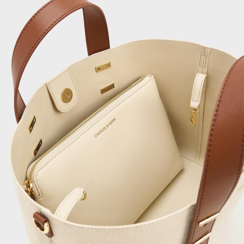 Charles & Keith Soft Two-Way Tote Bag Women Tote Bags Chocolate CK2-50782360-1