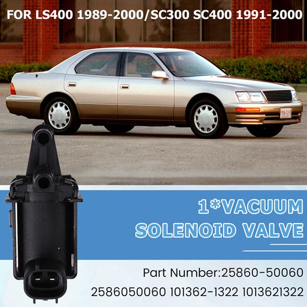 Black Automotive Vacuum Solenoid Valve, ABS Material, Model 25860-50060, Compatible with Feng.