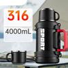 316 Stainless Steel Insulated Thermos Bottle, 1L/3L, Outdoor Travel TEA Coffee Mugs, Thermal Vacuum Water Bottle, Thermal Mug