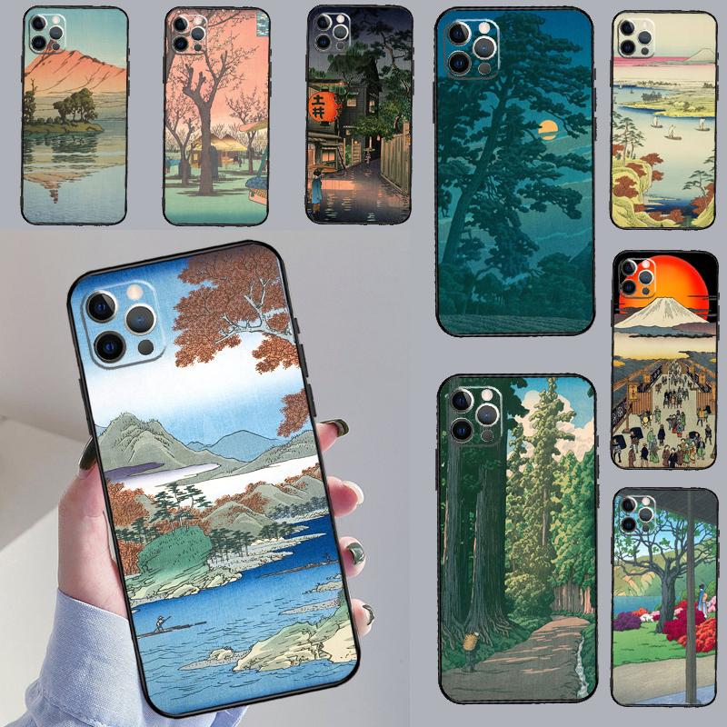Японский чехол в стиле Укиё-э для iPhone 17 Pro Max 15 14 13 11 12 16 Pro Max mini 15 16 Plus 16e 17 Air Чехол для телефона