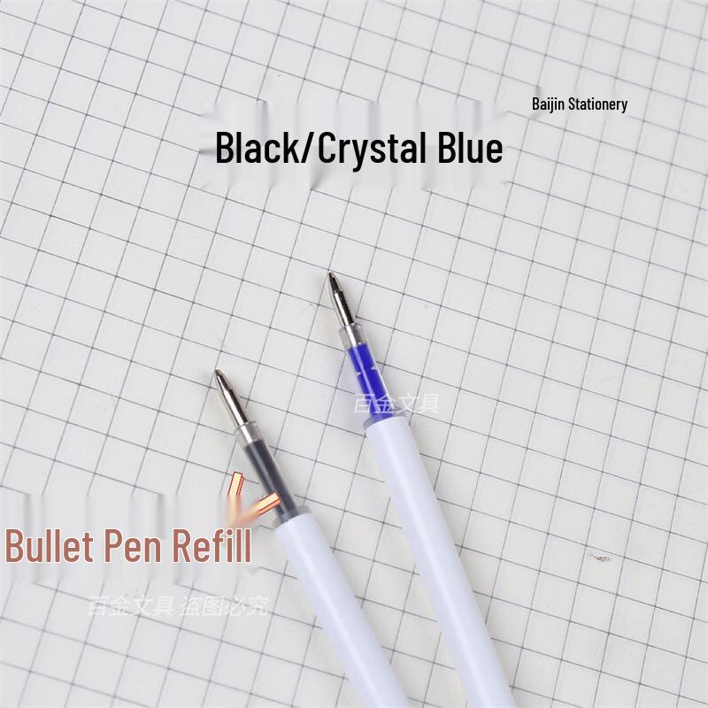 Сменные стержни Moresable для шариковой ручки, стираемые, нажимные, Crystal Blue и Carbon Black, 20/50 упаковок для студентов