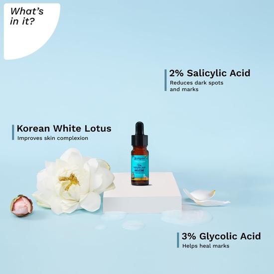 Pilgrim 2% салициловая кислота сыворотка для лица против прыщей - 10 мл борется с активными угрями и прыщами