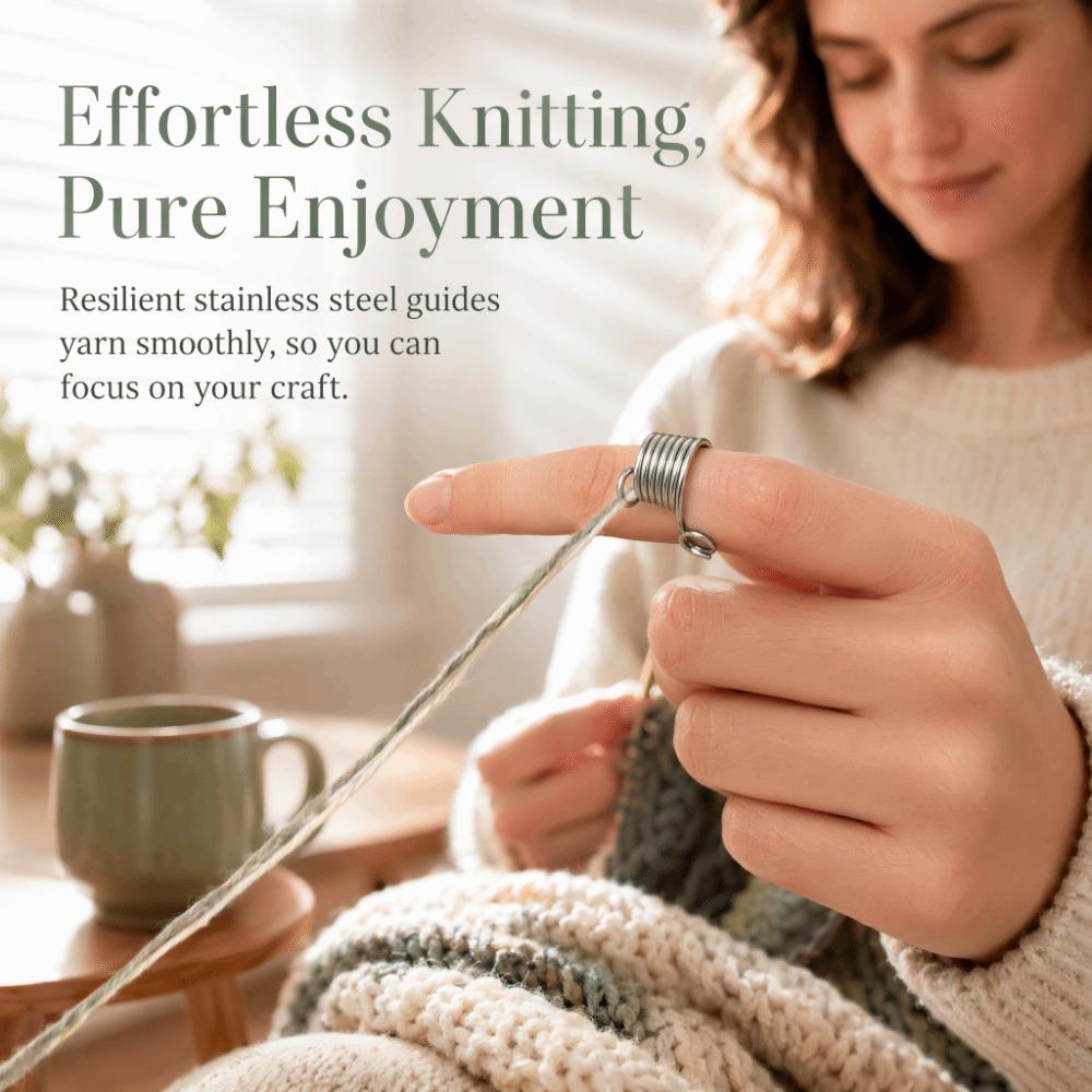 20Pcs Finger Wear Design Yarn Guide Rings Stainless Steel Knitting Tools For Knitting Crafts