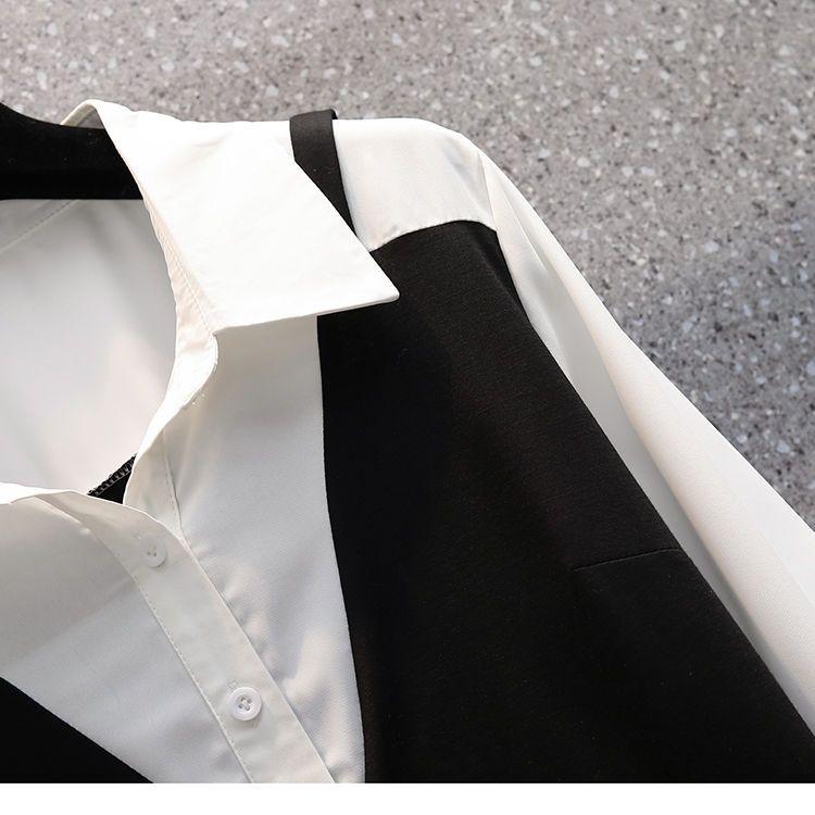 Плюс размер Весна Темперамент Профессиональный Костюм Модная Рубашка С Лацканами Микро-Отложной Воротник Брюки Костюм Из Двух Частей Женщин