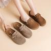 Women's Suede Birkenstock Half-Closed Moccasins - Spring 2026 Retro Style, Cute Ugly Design
