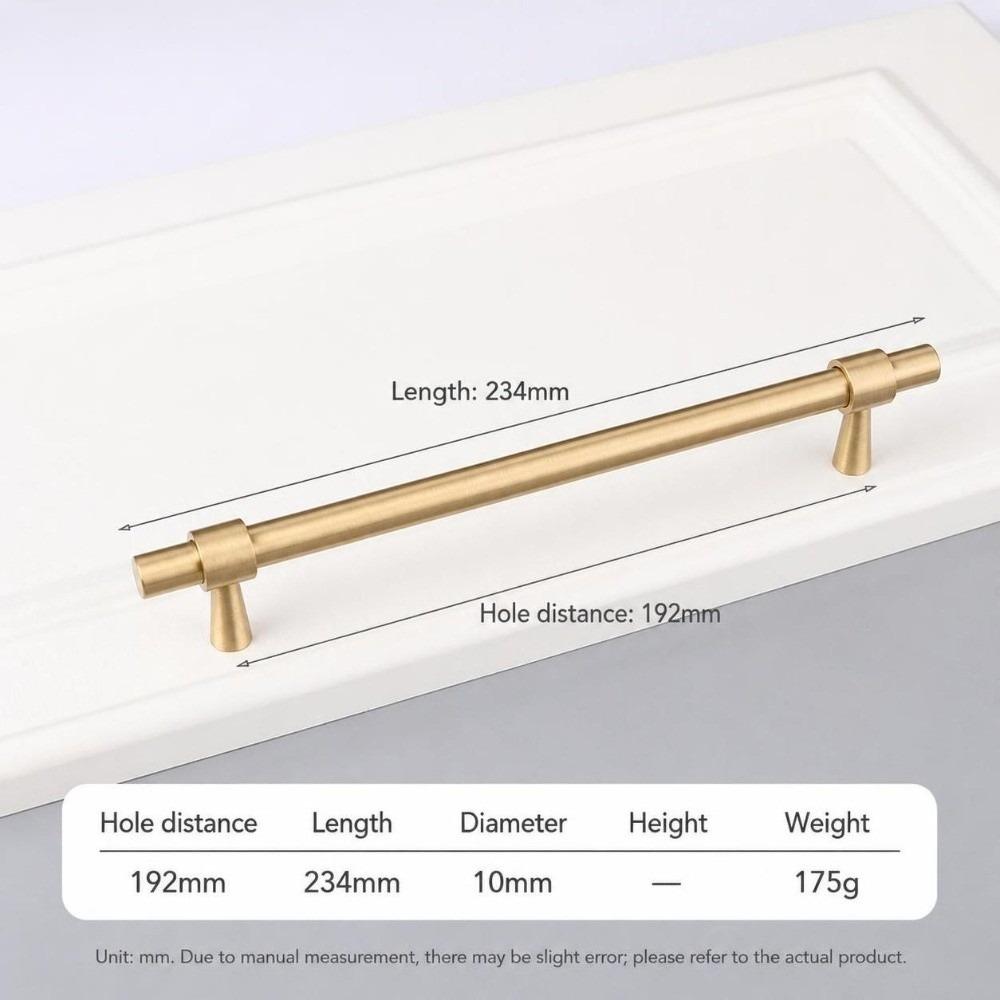 T Shape Drawer Pulls Satin Brass Cabinet Knobs Nordic Furniture Handles  Kitchen Cabinet Wardrobe