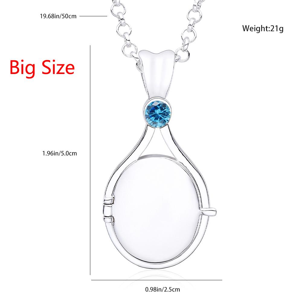H2o Openable Metal Shell Pendant Necklace Silver Color with Crystal Mermaid Tv Movies Jewelry for Women Girls Cute Necklaces