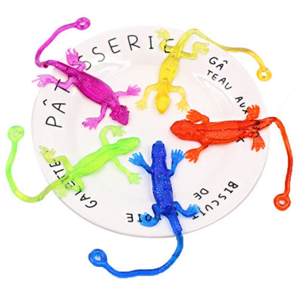 Elastic Retractable Gift Lizard Animals Viscous Lizard Gag Toy Gadgets Novelty Toy