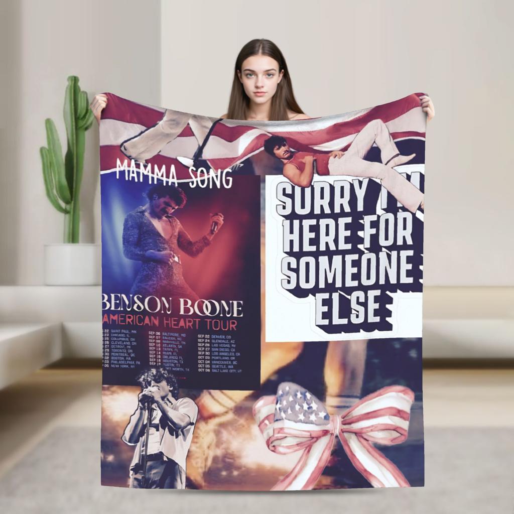 Benson Boone Sunflowe Warm Soft Blanket  Decorative Plush Bedding Throws Graphic Couch Bed Flannel Bedspread Sofa Bed Cover