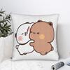 Пара Пандочек Аниме Мультфильм Квадратные Наволочки Бубу И Дуду Чехлы для Подушек Модный Декор на Молнии Наволочка для Дома 18