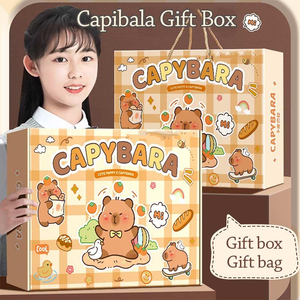 Large Capacity Gift Box Capybara Stationery Set Abundant School Supplies for Students