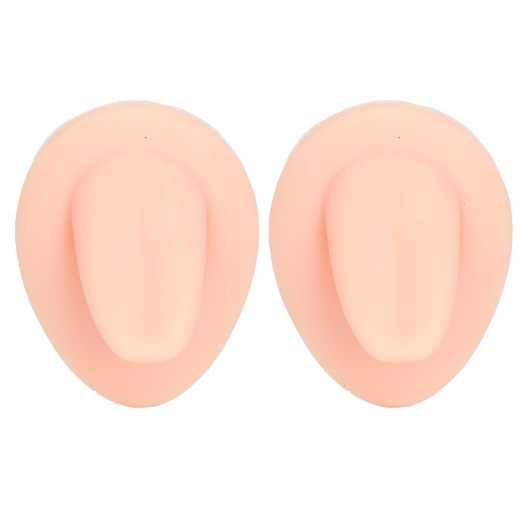 2PCS Soft Silicone Tongue Model Simulation Flexible Tongue Display for Practicing Piercing Jewelry D