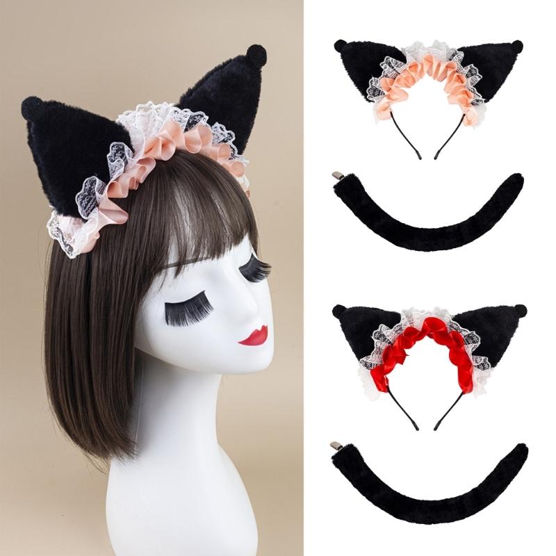 Cartoon Cats Plush Headband Soft And Comfortable Hair Accessories For Children Teens And Cartoon Loving Adults