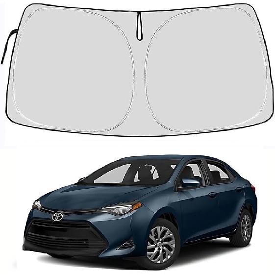 Солнцезащитная шторка на лобовое стекло Toyota Corolla для 2014-2025 Toyota Corolla, 4-слойная, для переднего окна, 240T, солнцезащитный козырек, складная, блокирующая