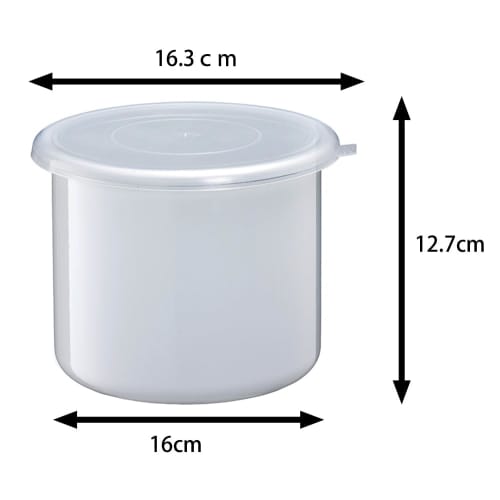 Takagi Metal Heat-Resistant Storage Container, Canister, Enamel, 14cm, 1.9L, Dishwasher Safe, FS-14W
