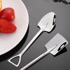 Stainless Steel Coffee Spoon Long Handle Watermelon Spoon Creative Retro Shovel  Kitchen Tools