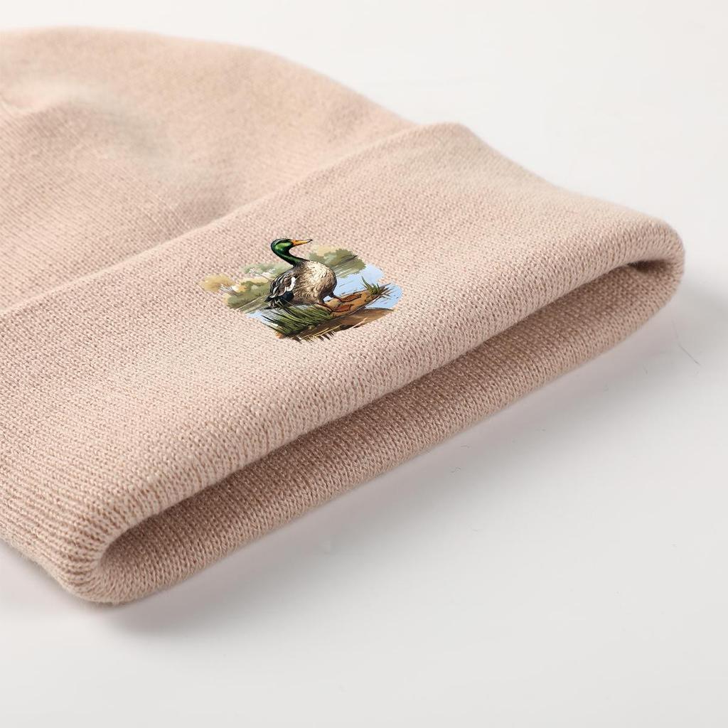 River Duck теплая вязаная шапка Beanie, Animal Skullies Beanie ветрозащитный головной убор для химиотерапии при раке Gorro вязаная шапка Beanie