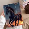 Чехол для планшета для iPad Air 4 5 M3 M2 1 2 M4 11 дюймов Mini 6 7 Pro 2025 Pro 11-го 10-го 9-го 8-го 7-го 12,9 дюйма Держатель Чехол Бегущая лошадь