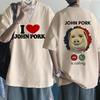 John Pork Is Calling Answer Call Phone Tee Shirt for Men Women Funny Pig Tops Tshirt Gothic Hip Hop T-shirt Streetwear Clothes